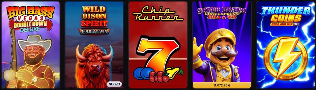 Catalogo giochi enorme Casinova Casino